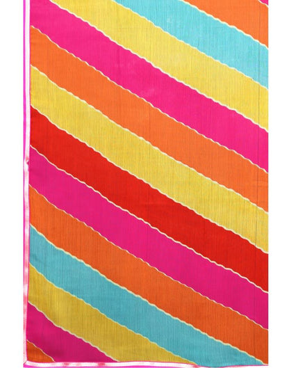 Multi Leheriya Printed Saree | Sudathi