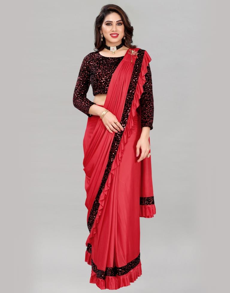 Red Ready To Wear Saree | Sudathi