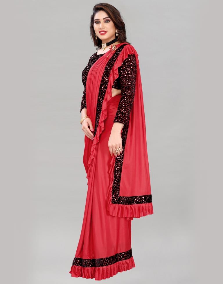 Red Ready To Wear Saree | Sudathi