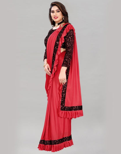 Red Ready To Wear Saree | Sudathi