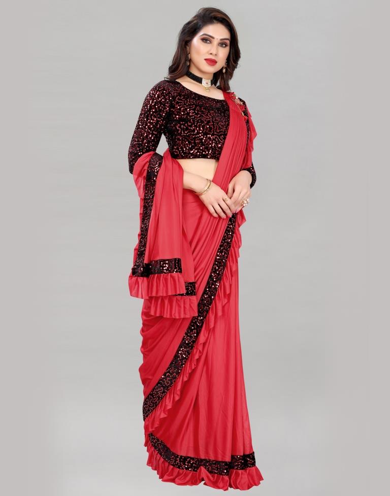 Red Ready To Wear Saree | Sudathi