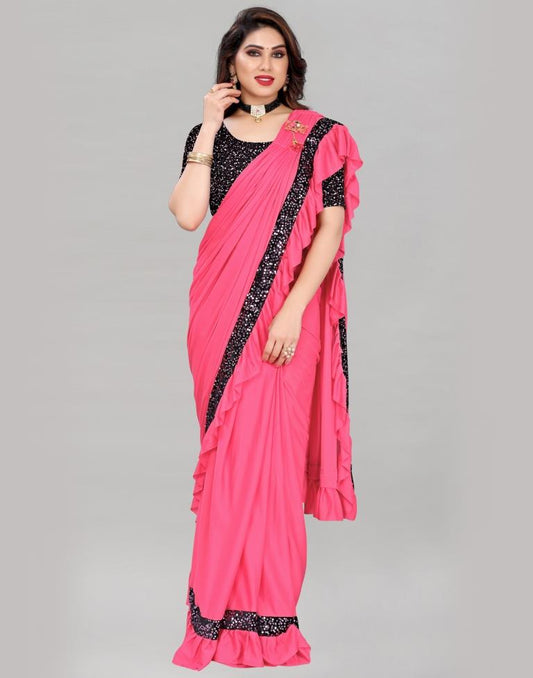 Baby Pink Ready To Wear Saree | Sudathi