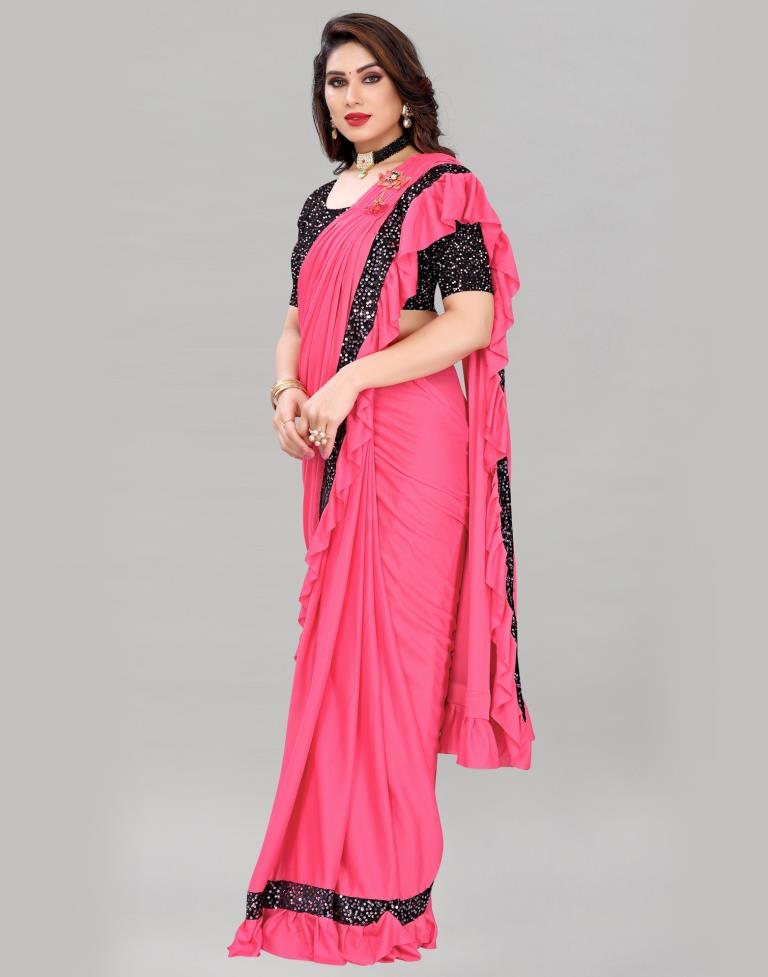Baby Pink Ready To Wear Saree | Sudathi