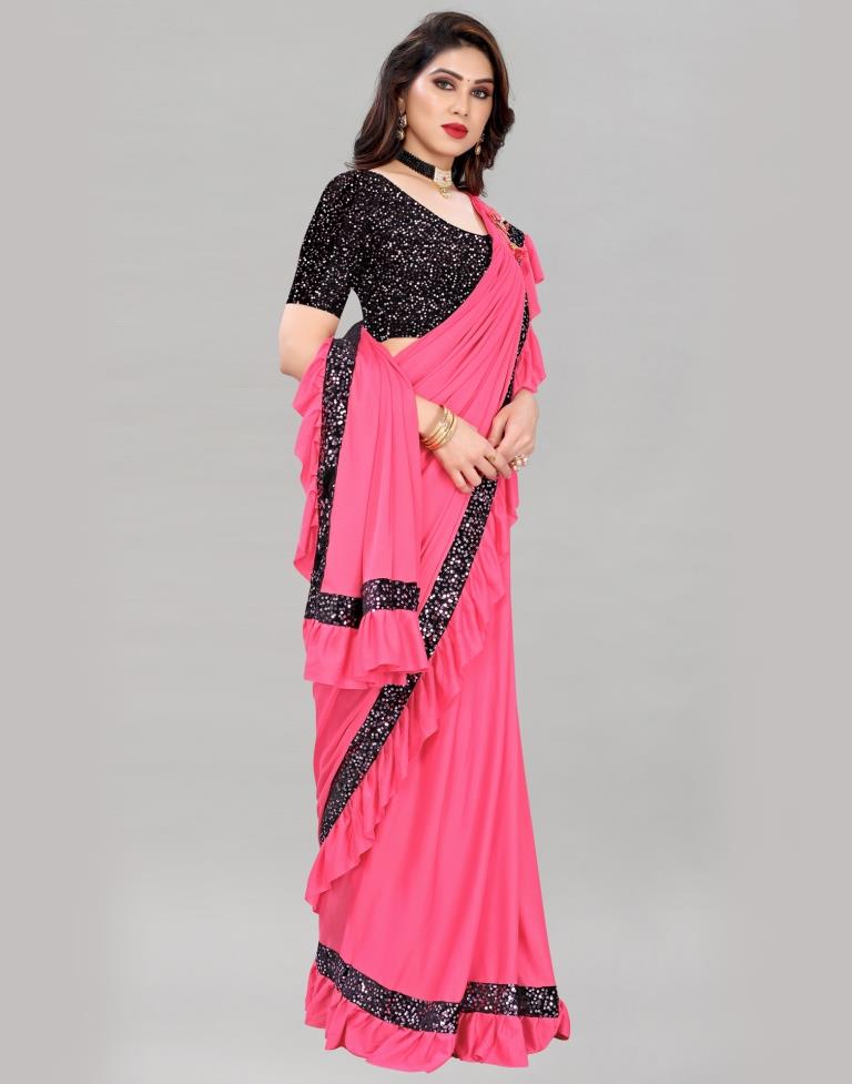 Baby Pink Ready To Wear Saree | Sudathi