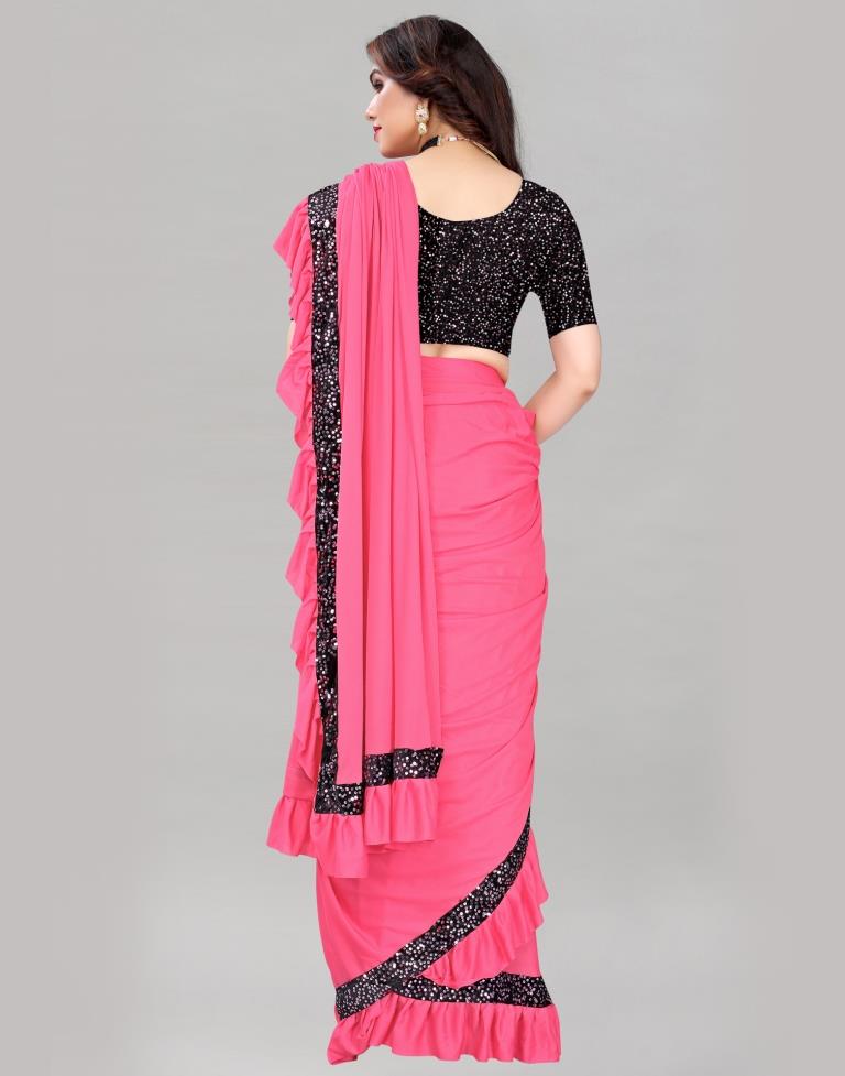 Baby Pink Ready To Wear Saree | Sudathi