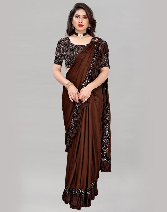 Brown Ready To Wear Saree | Sudathi
