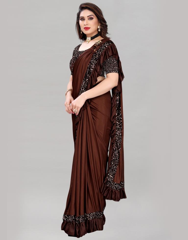Brown Ready To Wear Saree | Sudathi
