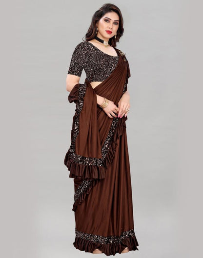 Brown Ready To Wear Saree | Sudathi