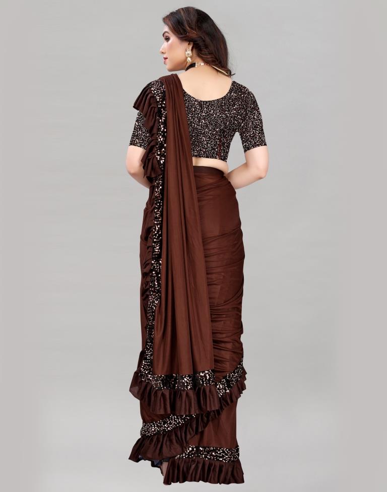 Brown Ready To Wear Saree | Sudathi