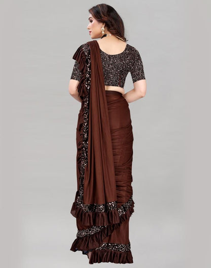 Brown Ready To Wear Saree | Sudathi