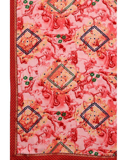 Raspberry Pink Coloured Georgette Bandhani Printed Casual saree | Sudathi