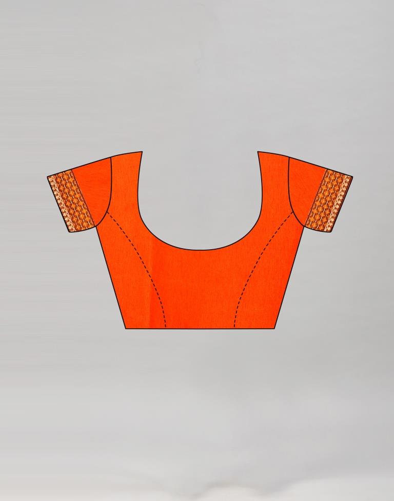 Light Orange Coloured Georgette Bandhani Printed Casual saree | Sudathi