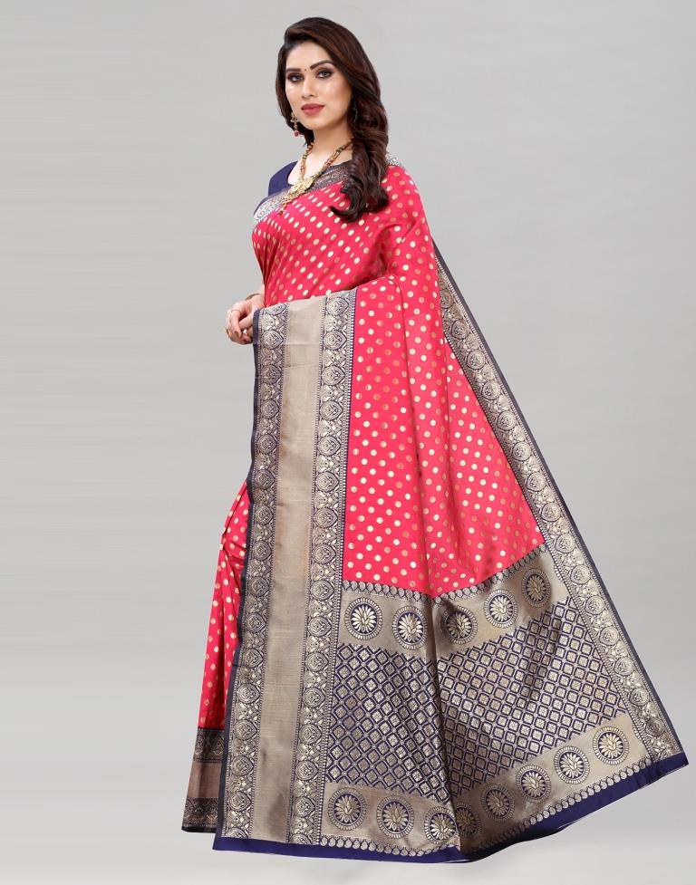Silver Banarasi Silk Saree