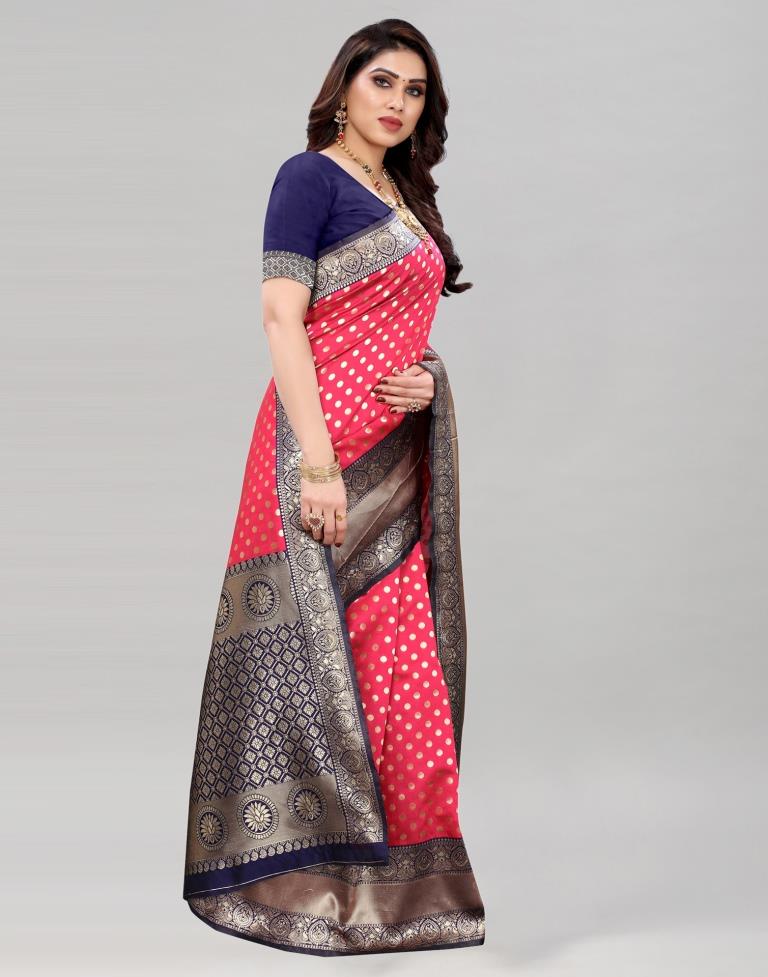 Silver Banarasi Silk Saree