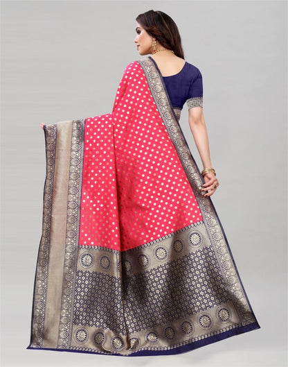 Silver Banarasi Silk Saree
