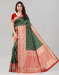 Bottle Green Banarasi Saree | Sudathi