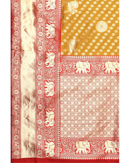 Mustard Yellow Banarasi Saree | Sudathi