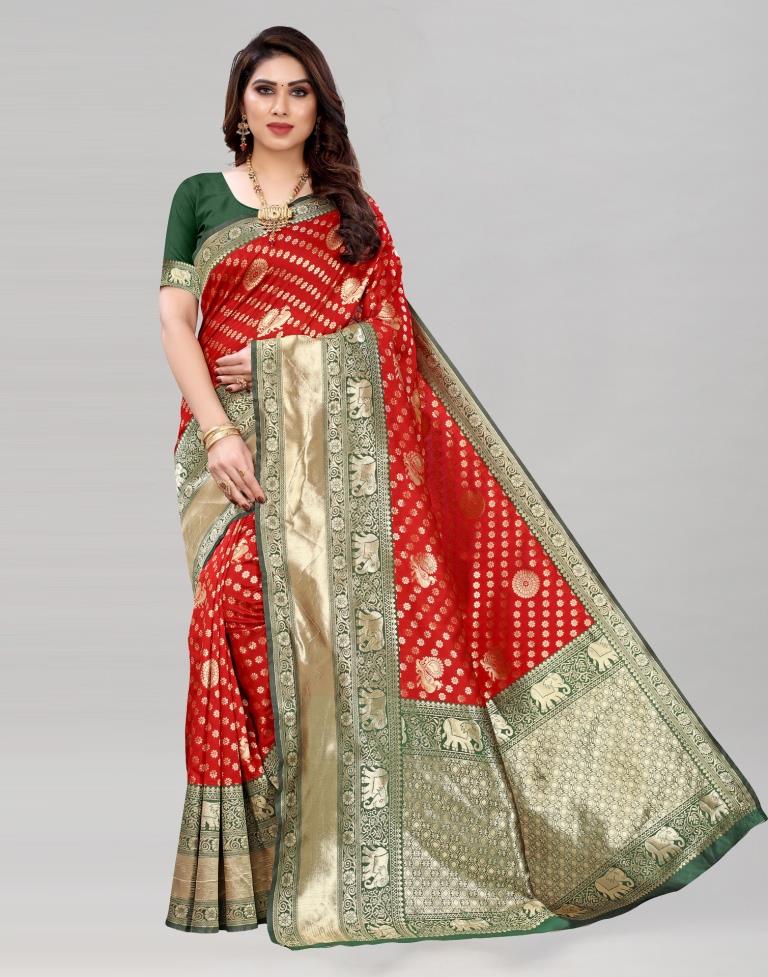 Red Banarasi Saree | Sudathi