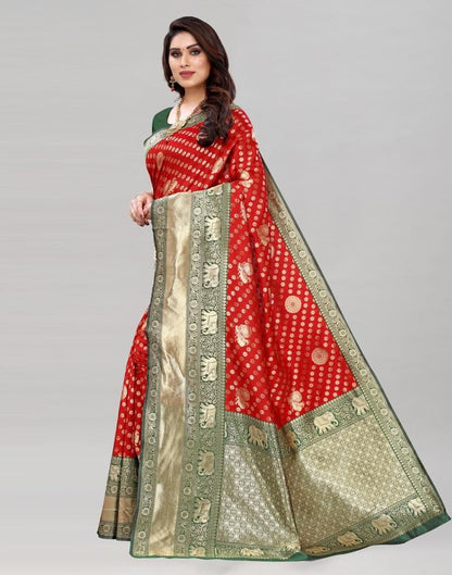 Red Banarasi Saree | Sudathi