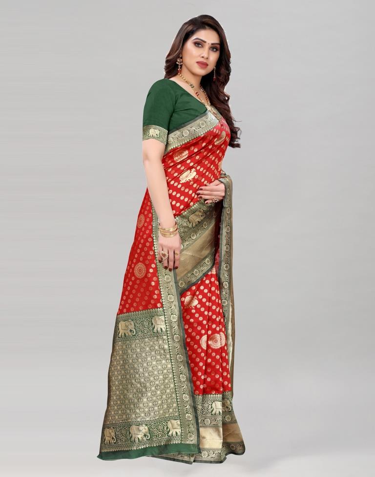 Red Banarasi Saree | Sudathi