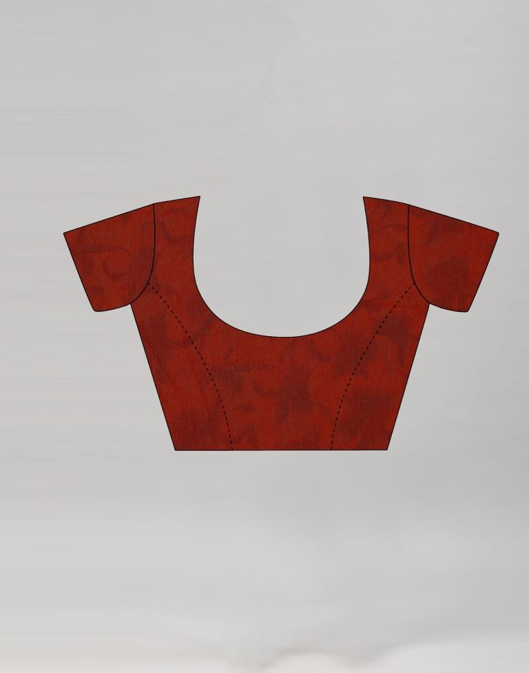 Peanut Brown Coloured Chiffon Floral Printed Casual Saree | Sudathi