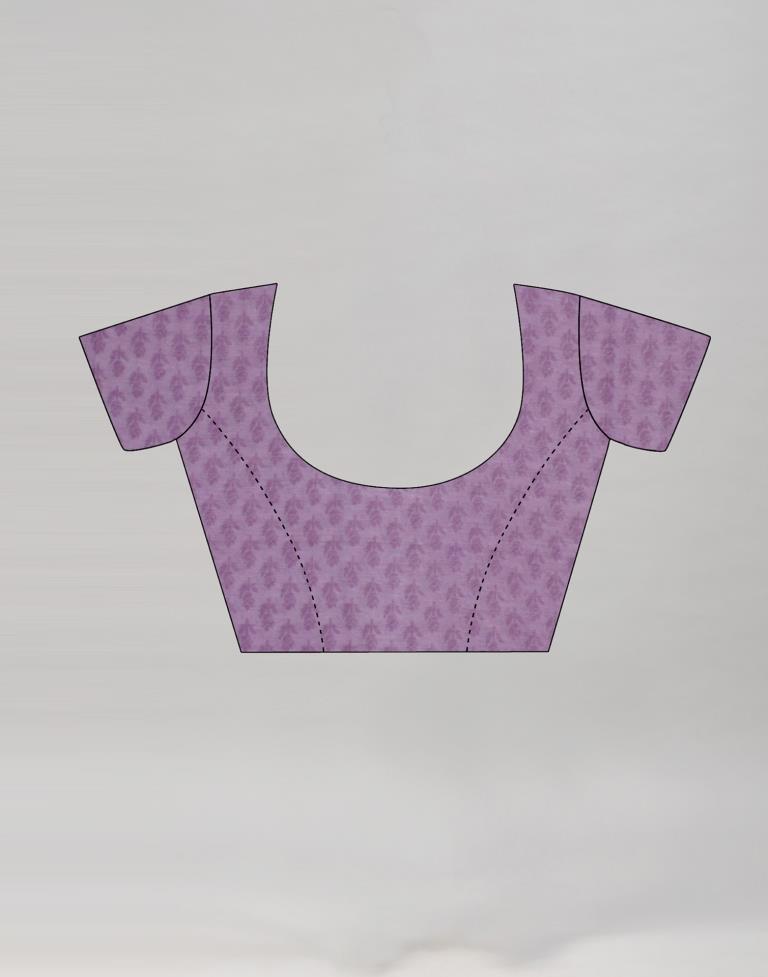Light Purple Coloured Chiffon Floral Printed Casual saree | Sudathi
