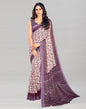 Light Purple Coloured Chiffon Floral Printed Casual saree | Sudathi
