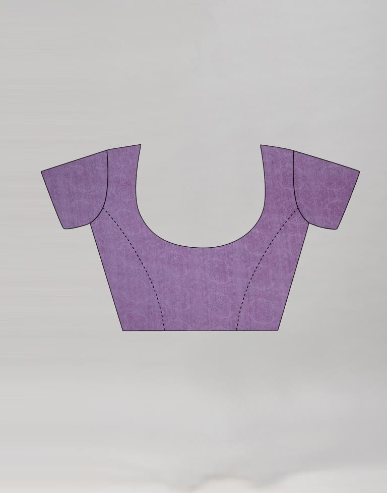 Light Purple Coloured Chiffon Floral Printed Casual saree | Sudathi