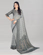 Grey Coloured Chiffon Floral Printed Casual saree | Sudathi