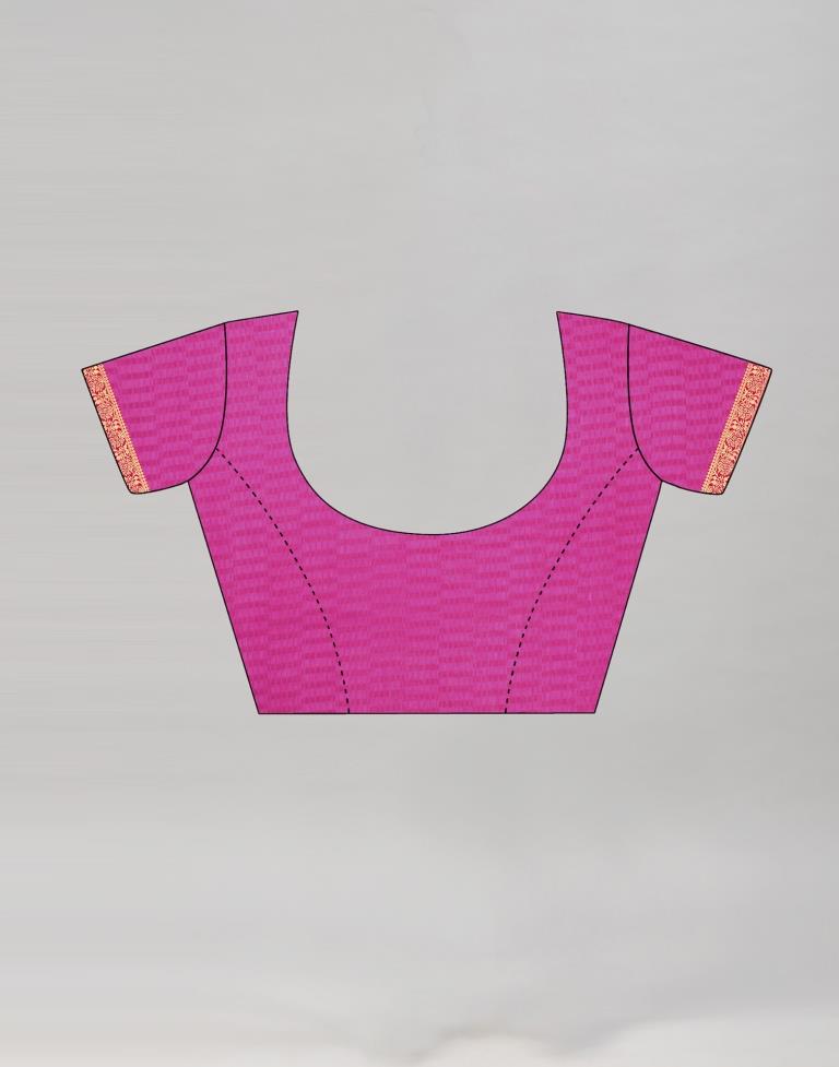 Dark Pink Coloured Chiffon Printed Casual saree | Sudathi