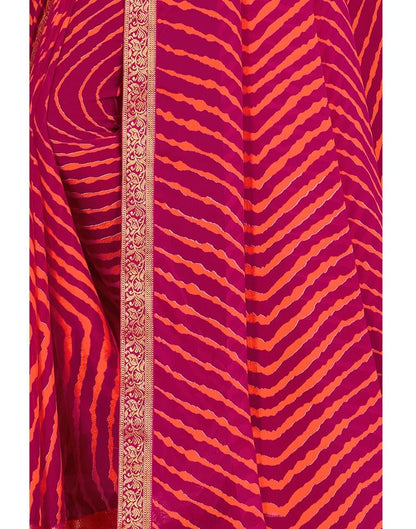 Dark Pink Coloured Chiffon Printed Casual saree | Sudathi