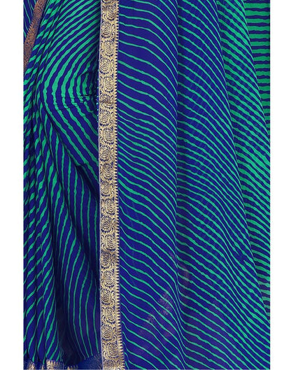 Royal Blue Coloured Chiffon Printed Casual saree | Sudathi
