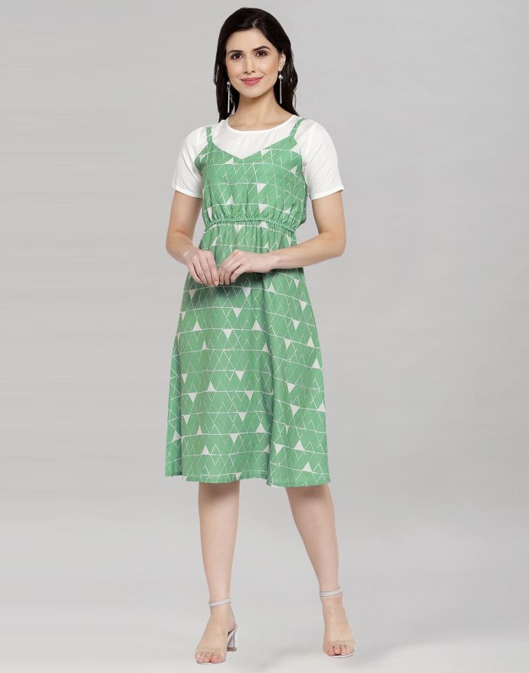 Sea Green A-line Dress | Sudathi