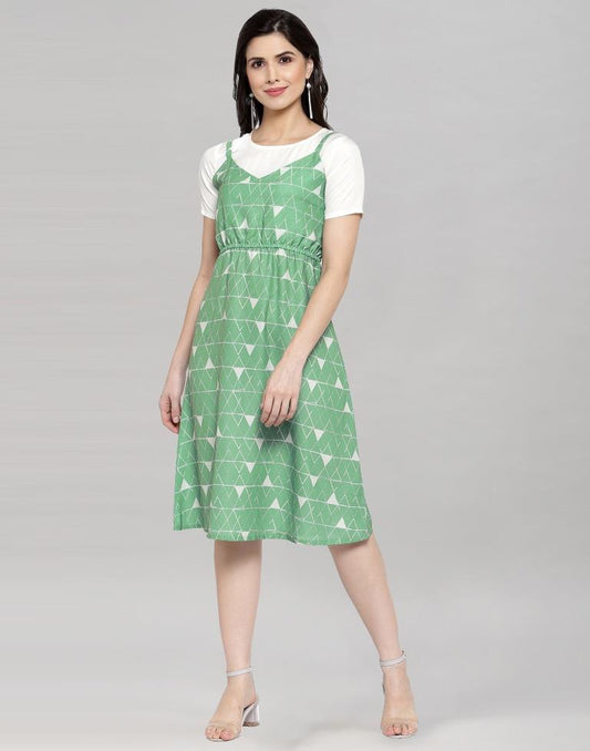Sea Green A-line Dress | Sudathi