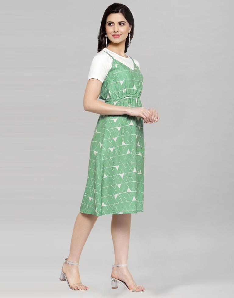 Sea Green A-line Dress | Sudathi