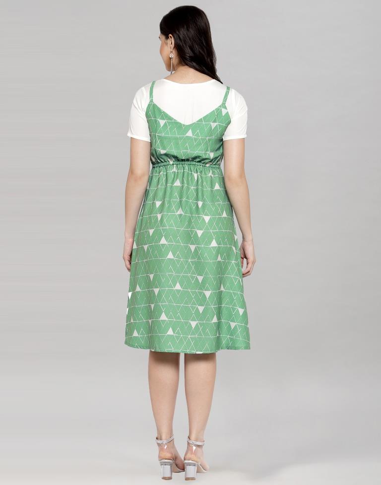 Sea Green A-line Dress | Sudathi