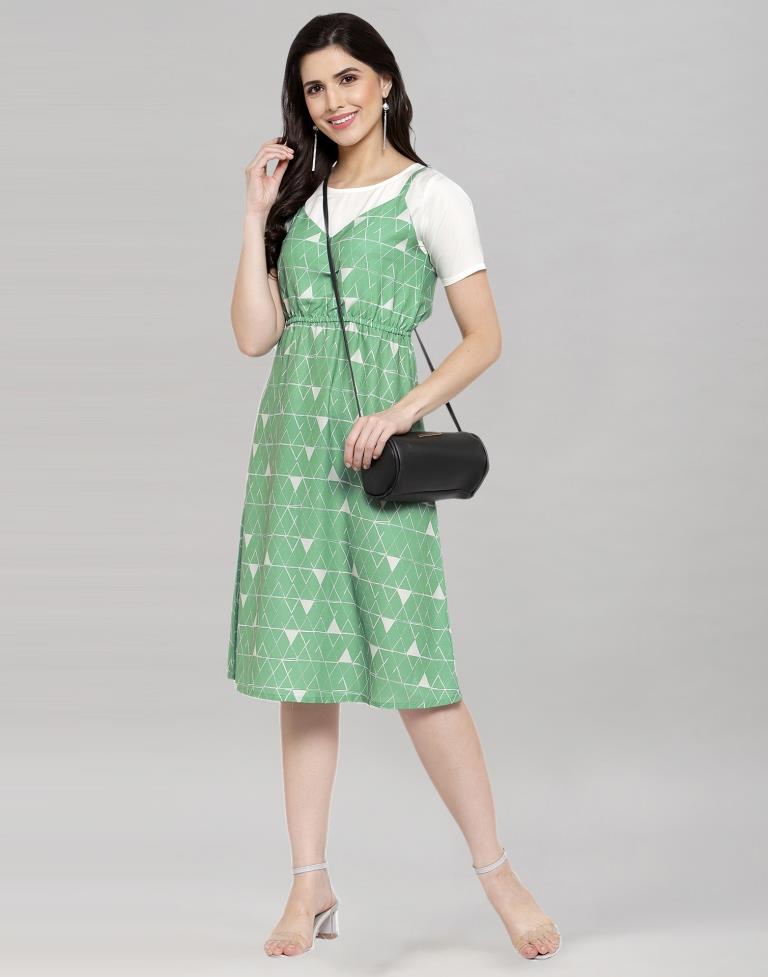 Sea Green A-line Dress | Sudathi