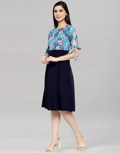 Navy Blue A-line Dress | Sudathi