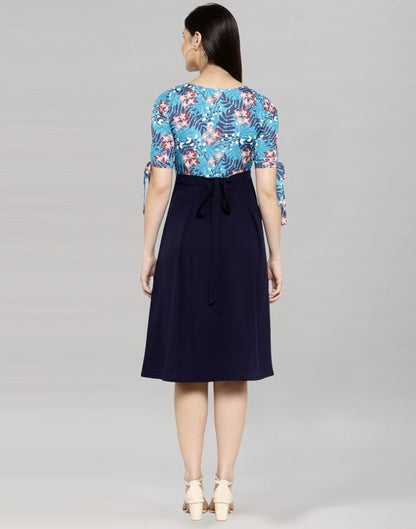 Navy Blue A-line Dress | Sudathi