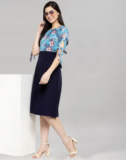 Navy Blue A-line Dress | Sudathi