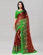 Maroon Coloured Brasso Embroidered Partywear saree | Sudathi
