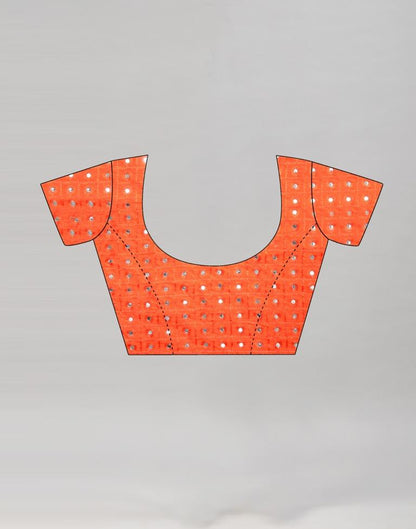 Orange Coloured Brasso Embroidered Partywear saree | Sudathi