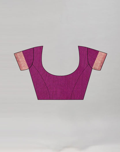 Wine Coloured Poly Cotton Jacquard Saree | Sudathi