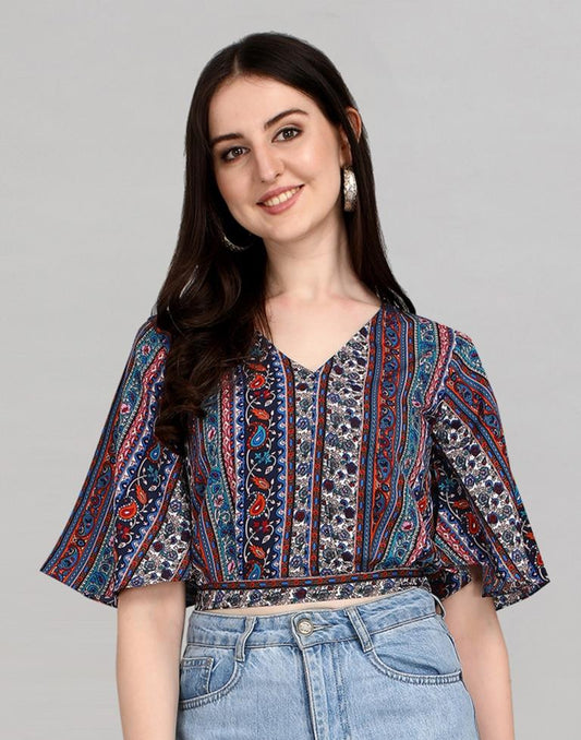 Multicolour Printed Top | Sudathi