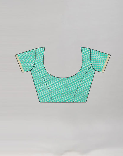 Turquoise Blue Coloured Dyed Chiffon Saree | Sudathi