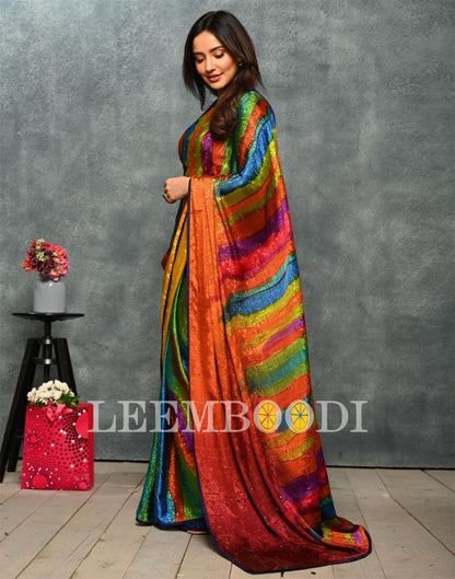 Multicoloured Silk Saree | Sudathi