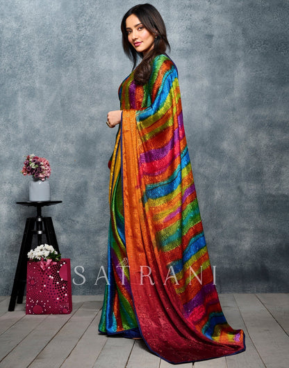 Multicoloured Silk Saree | Sudathi