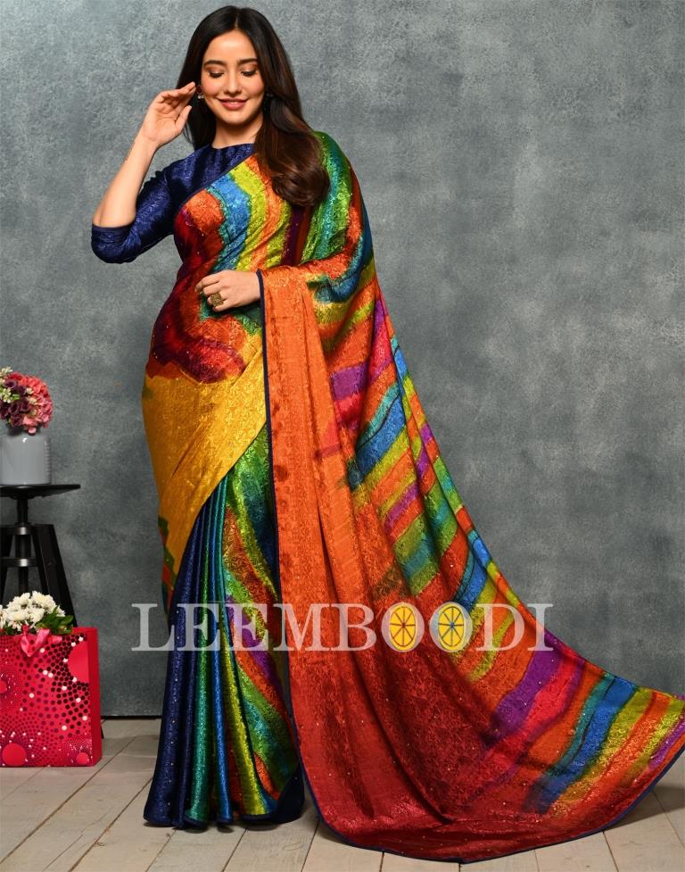 Multicoloured Silk Saree | Sudathi