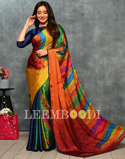 Multicoloured Silk Saree | Sudathi