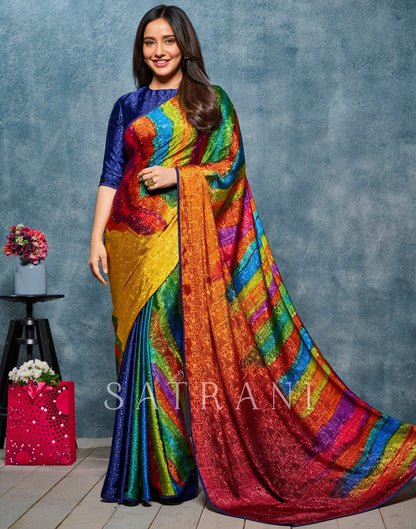 Multicoloured Silk Saree | Sudathi